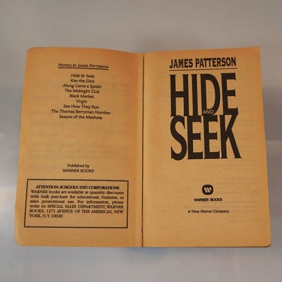 Hide and Seek By James Patterson 1996 Paperback - Picture 5 of 6